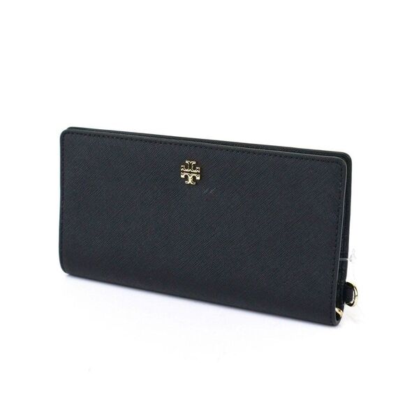 NWT Tory Burch Emerson Slim Wristlet Envelope Wallet in Black - Picture 4 of 9
